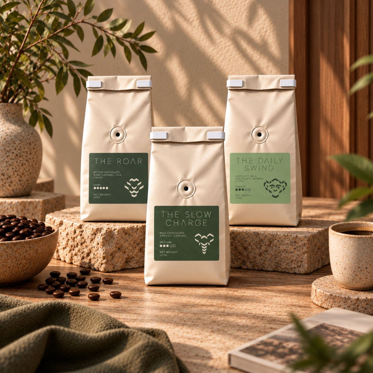 Sampler Pack of 3 - Medium & Dark Roast